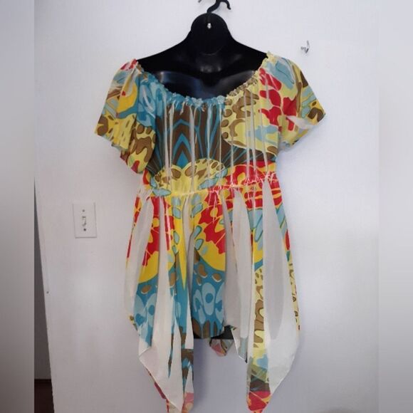 Tops - Esmeralda Fashions asymmetrical blouse/ mini dress